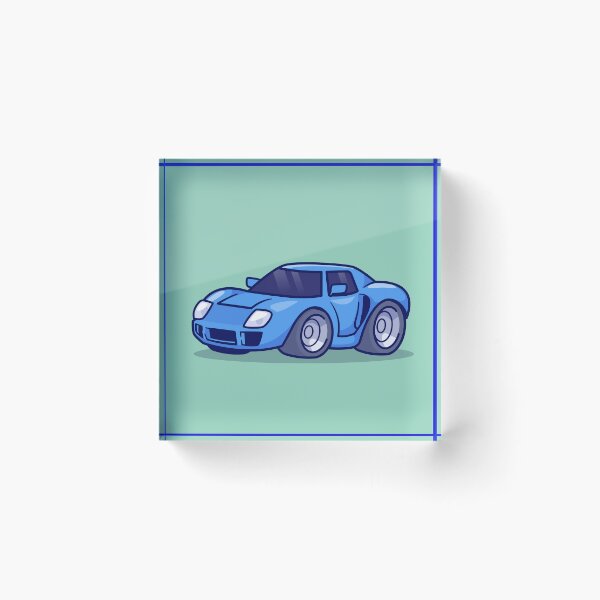 Item preview, "Sport Car Cartoon Vector Icon: Flat Illustration of a Speedy Transportation Object" designed and sold by hjian8219.