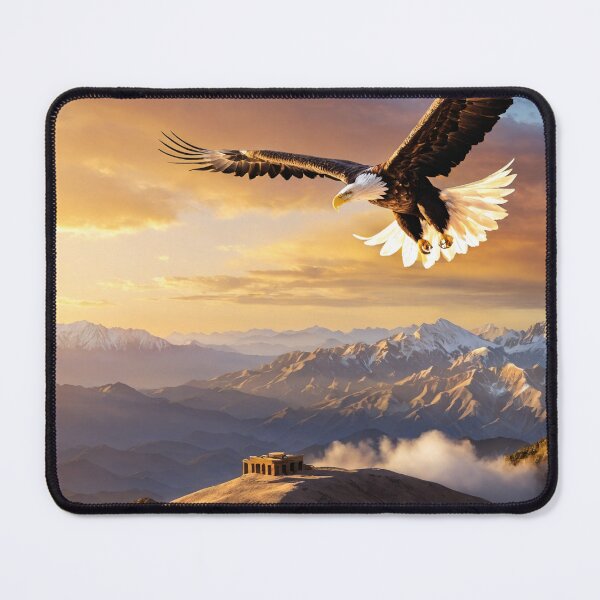 Item preview, Majestic Eagle Soaring High Above Mountains designed and sold by EnchantedVista.