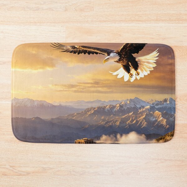 Item preview, Majestic Eagle Soaring High Above Mountains designed and sold by EnchantedVista.