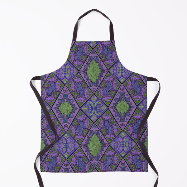 Item preview, Bohemian Tile Lace Citron Plum designed and sold by Deborah Maxemow.