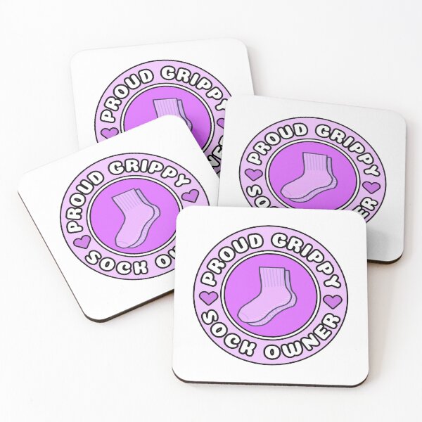 Item preview, Proud grippy sock owner Bumper Sticker Style in purple designed and sold by brodidudie.