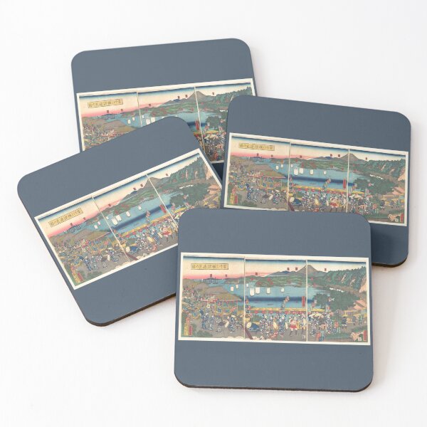 Item preview, A Distant View of Yokohama from Kanagawa: On Blue (1860) designed and sold by AnimaliaStar.