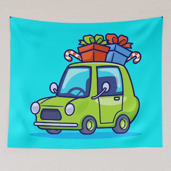 Item preview, Car Bring Gift Box: Cartoon Vector Icon Illustration designed and sold by hjian8219.