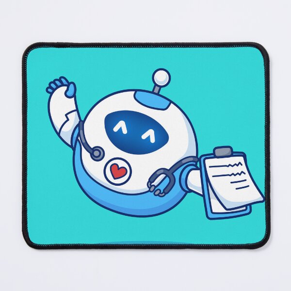 Item preview, Cute Doctor Robot Holding Clipboard & Stethoscope: Cartoon Vector Icon Illustration designed and sold by hjian8219.
