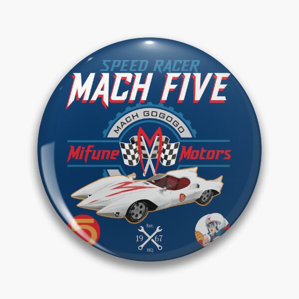 Artikelvorschau, Speed Racer Mach 5 Mifune-Motoren entworfen und verkauft von Alema Art.