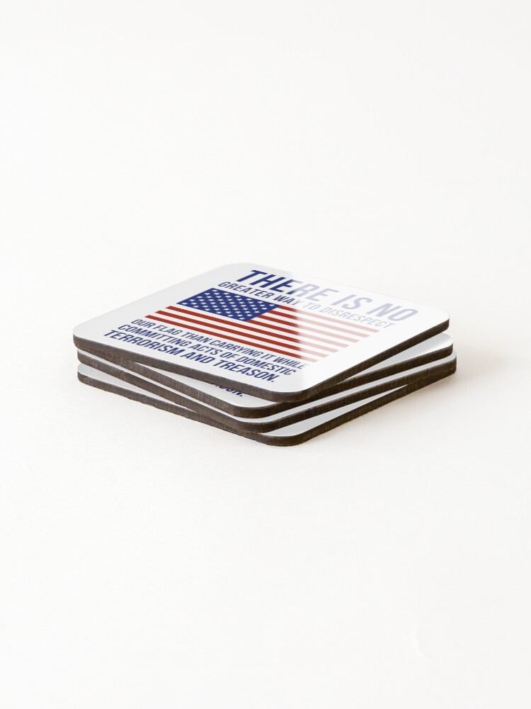 Thumbnail 4 of 5, Coasters (Set of 4), Respect our flag  designed and sold by RACHELDF.