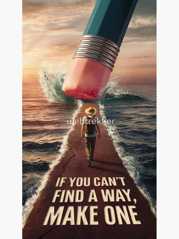 Thumbnail 3 of 3, Sticker, 'Make A Way' Motivational design designed and sold by webtrekker.