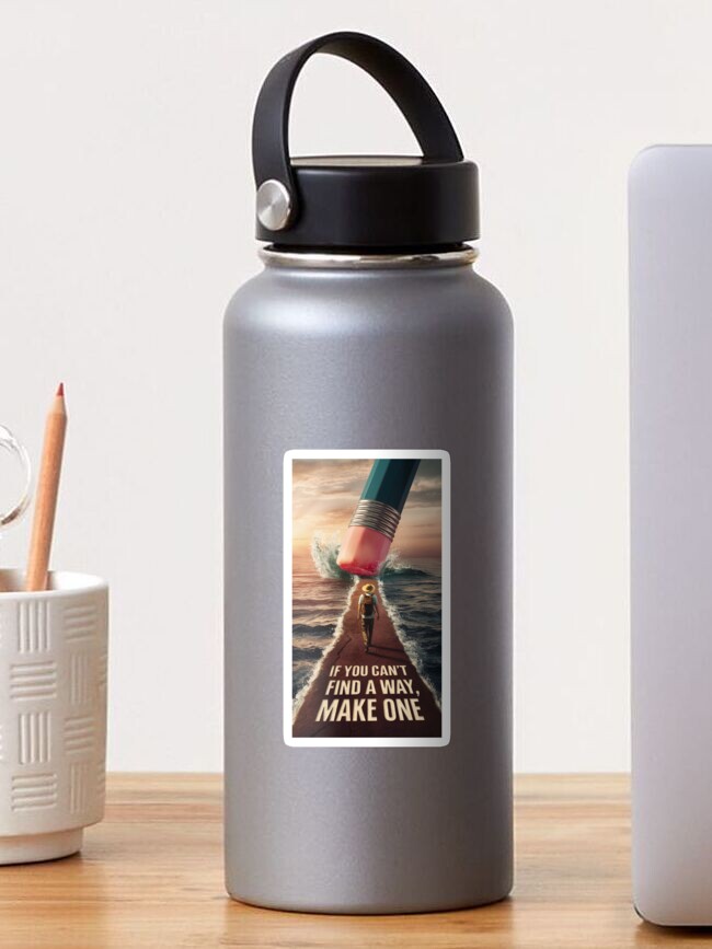 Thumbnail 1 of 3, Sticker, 'Make A Way' Motivational design designed and sold by webtrekker.