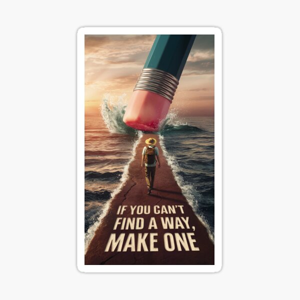 'Make A Way' Motivational design Sticker