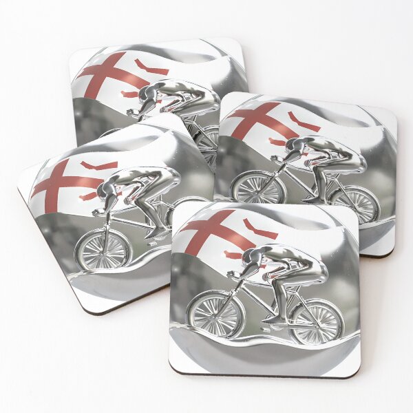 Item preview, Minimalist England Flag Bike Triathlon Design designed and sold by Triathlongram.