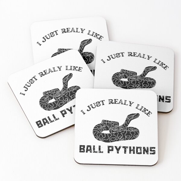 Item preview, I Just Really Like Ball Pythons - White Background designed and sold by Reptiles Abroad.