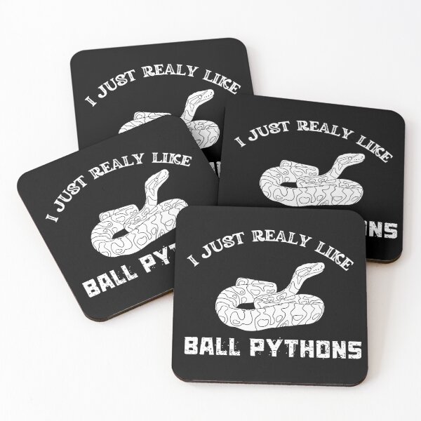 Item preview, I Just Really Like Ball Pythons - Black Background designed and sold by Reptiles Abroad.