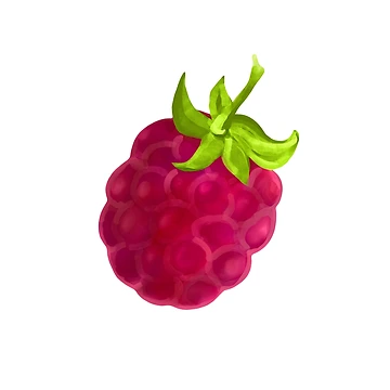 Artwork thumbnail, Painted Raspberry Design by BlissfulBean