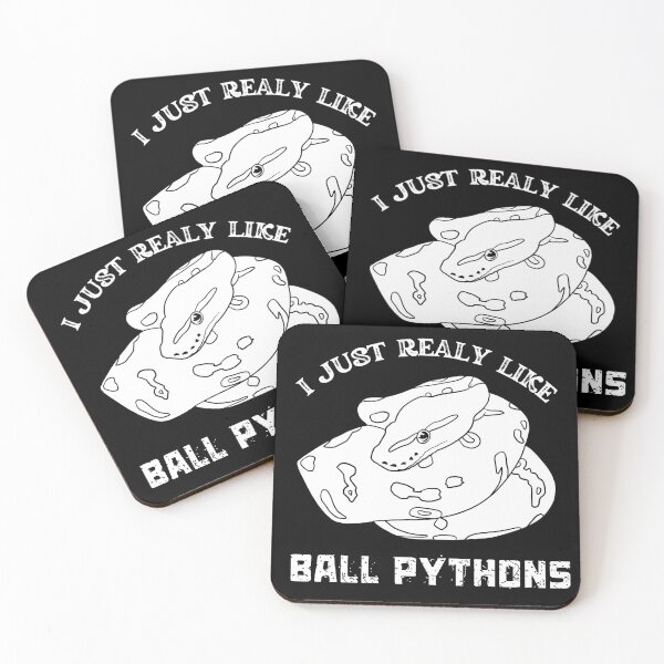 Item preview, I Just Really Like Ball Pythons - Black Background designed and sold by Reptiles Abroad.