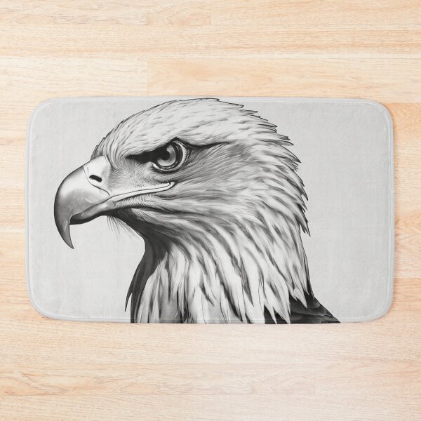 Item preview, Monochrome majesty Striking Eagle Portrait Sketch  designed and sold by EnchantedVista.