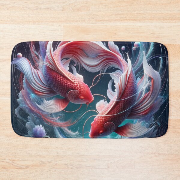 Item preview, Red and White Koi Fish designed and sold by AnalajiaDesigns.