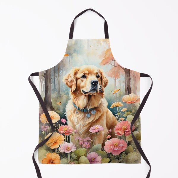 Artikelvorschau, 002 Tuschemalerei eines süßen Golden Retrievers entworfen und verkauft von Alexis Art Collection.