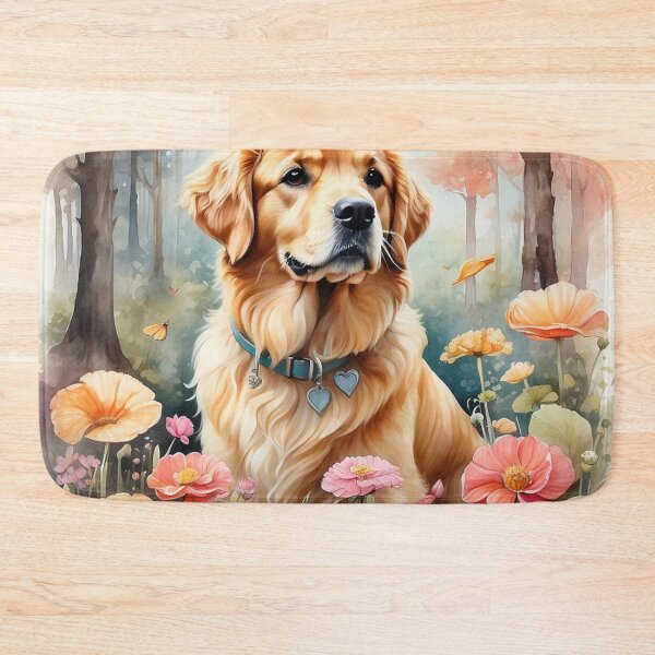 Item preview, 002 Ink Wash Painting of a Cute Golden Retriever designed and sold by Alexis Art Collection.