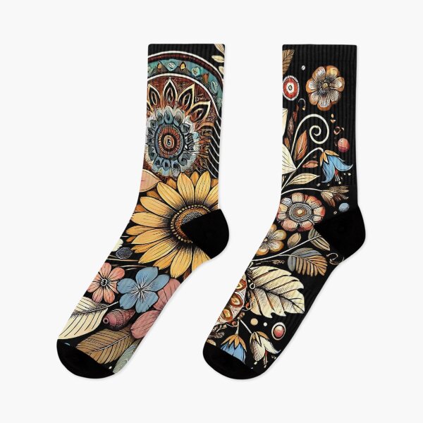 Artikelvorschau, Lebendiges böhmisches Blumen- und Mandala-Design entworfen und verkauft von nickelpaso77.