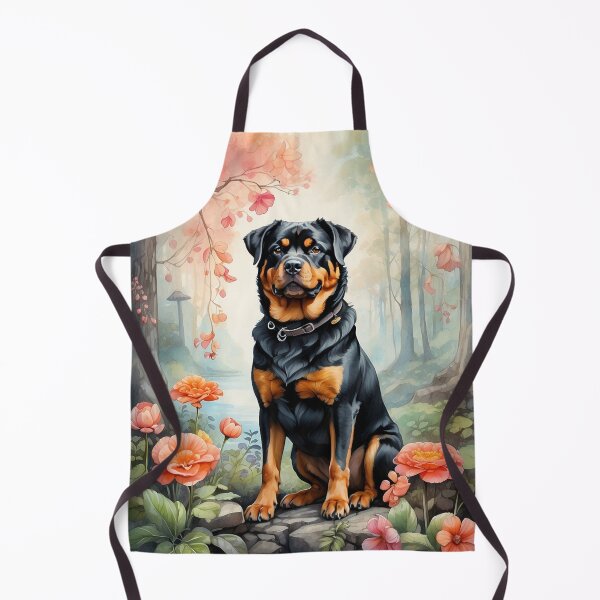 Item preview, 001 Ink Wash Painting of a Cute Rottweiler designed and sold by Alexis Art Collection.