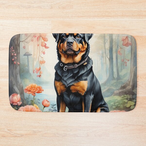 Item preview, 001 Ink Wash Painting of a Cute Rottweiler designed and sold by Alexis Art Collection.
