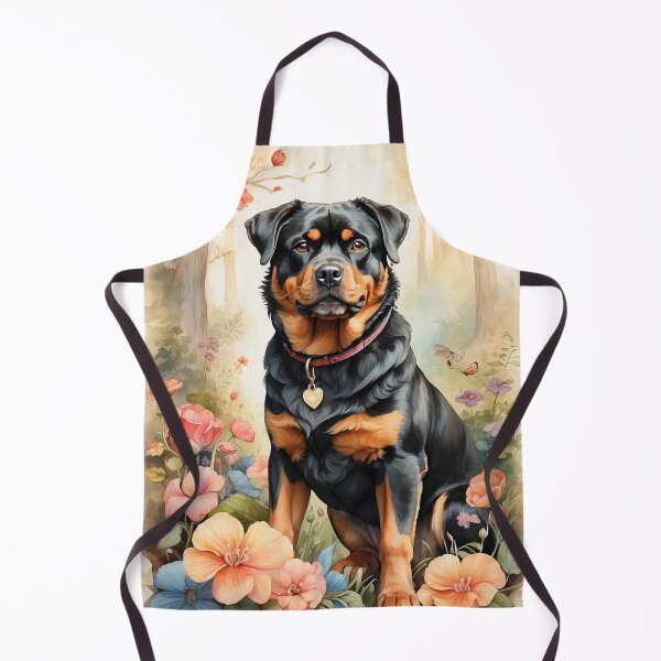 Item preview, 002 Ink Wash Painting of a Cute Rottweiler designed and sold by Alexis Art Collection.