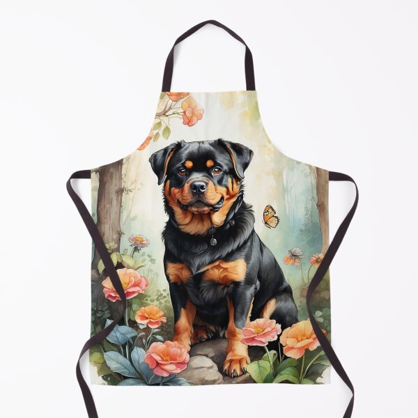 Item preview, 003 Ink Wash Painting of a Cute Rottweiler designed and sold by Alexis Art Collection.