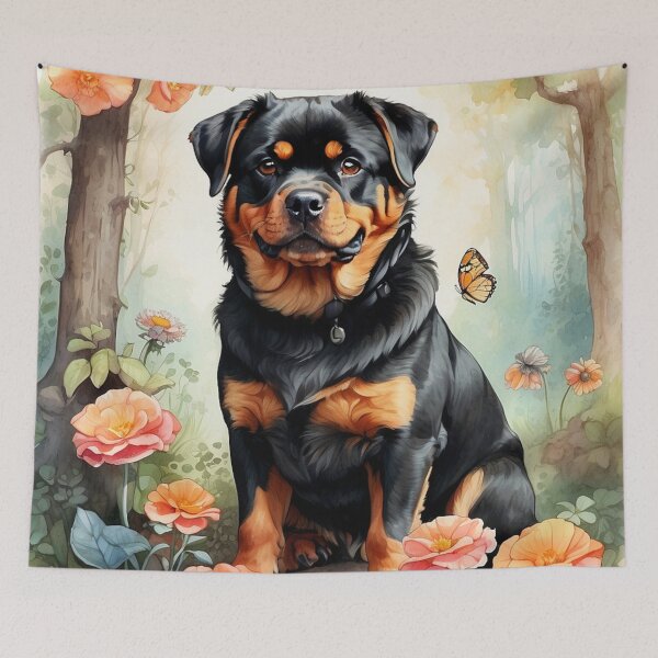 Artikelvorschau, 003 Tuschemalerei eines süßen Rottweilers entworfen und verkauft von Alexis Art Collection.