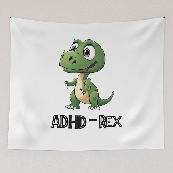 Item preview, ADHD-Rex (Black Text) designed and sold by auDHDesigns.