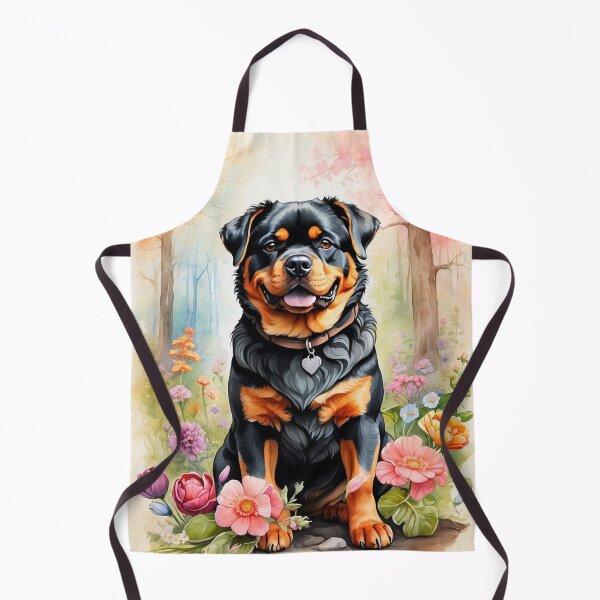 Item preview, 004 Ink Wash Painting of a Cute Rottweiler designed and sold by Alexis Art Collection.