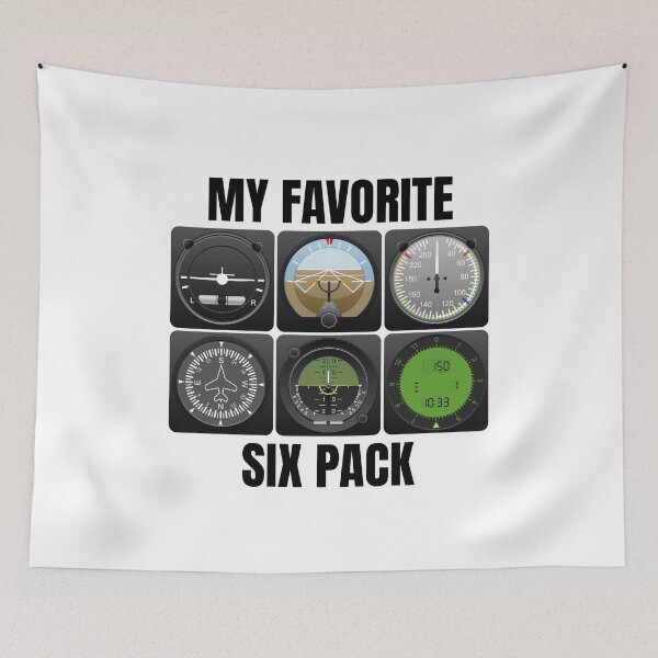 Item preview, My Favorite Six Pack Pilot's Merch - Perfect Gift for Aviation Enthusiasts designed and sold by paulo silveira.