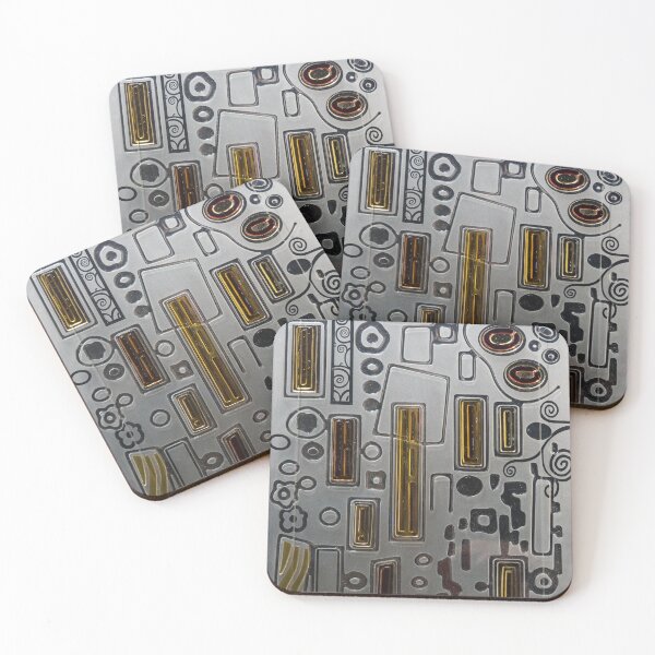 Item preview, Modern Stained Glass Window with a Mix of Abstract and Geometric Forms designed and sold by Georgia Mizuleva.