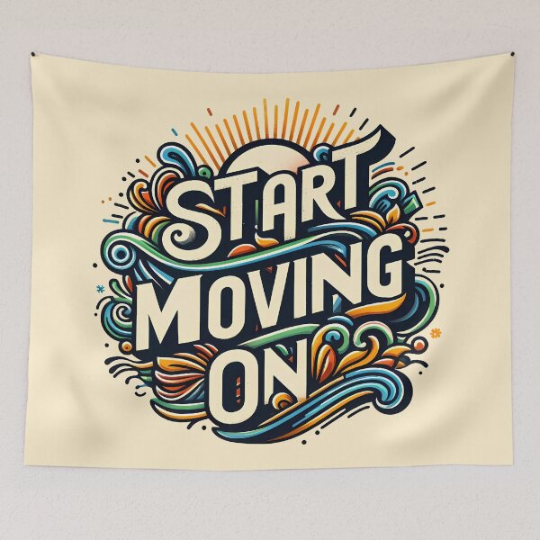 Item preview, Start Moving On, typography designed and sold by maxmaj.
