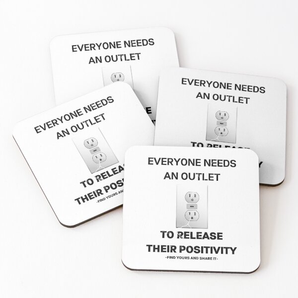 Item preview, Everyone Needs An Outlet To Release Their Positivity - Black Stencil designed and sold by signshirtz.