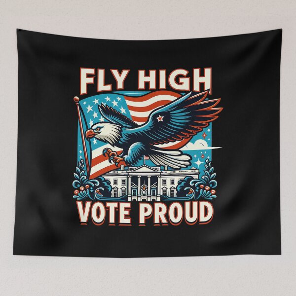 Item preview, Fly High Vote Proud – Patriotic Voting Design designed and sold by Taans-Creation.