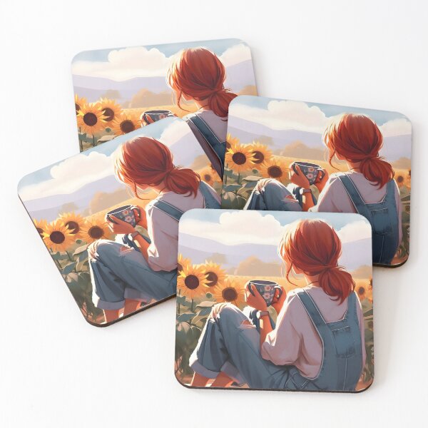 Item preview, Sunlit Serenity of the Sunflowers designed and sold by DrawingLuz.