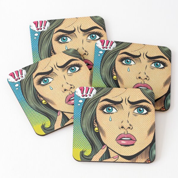 Item preview, Concerned Pop Art Woman designed and sold by PinUpPizzazz.
