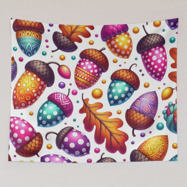 Item preview, Colorful Acorn Pattern designed and sold by LyssasMindArt.