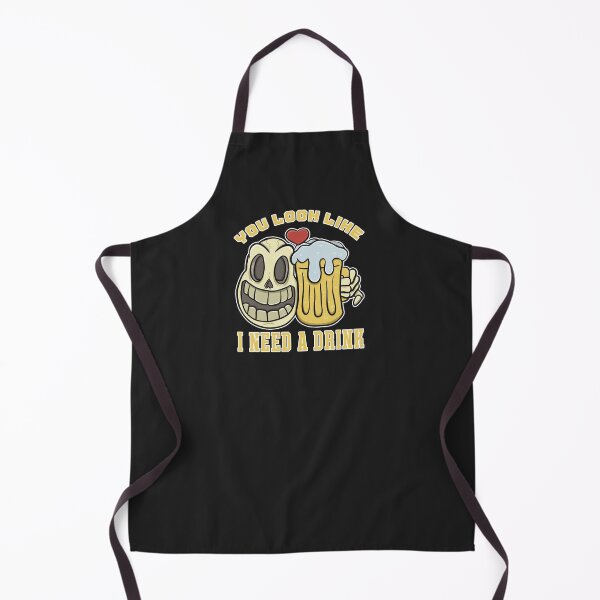 Item preview, You Look Like I Need Beer - Funny Skull Beer Quote designed and sold by ImaginarStore.