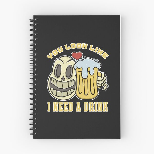 Item preview, You Look Like I Need Beer - Funny Skull Beer Quote designed and sold by ImaginarStore.