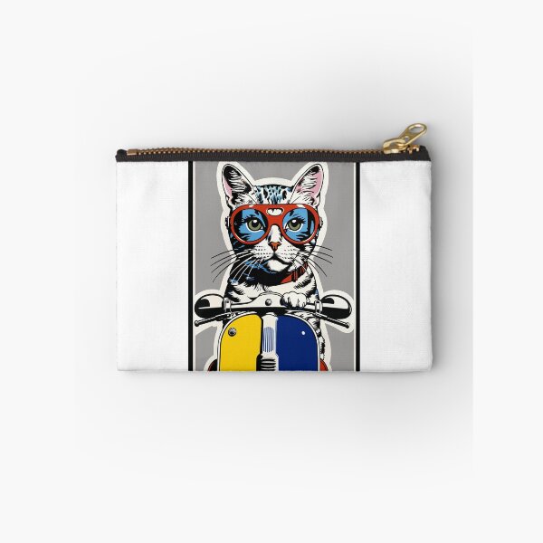 Item preview, Scooter Cat Vintage Style Print Pop Art designed and sold by retrographics.