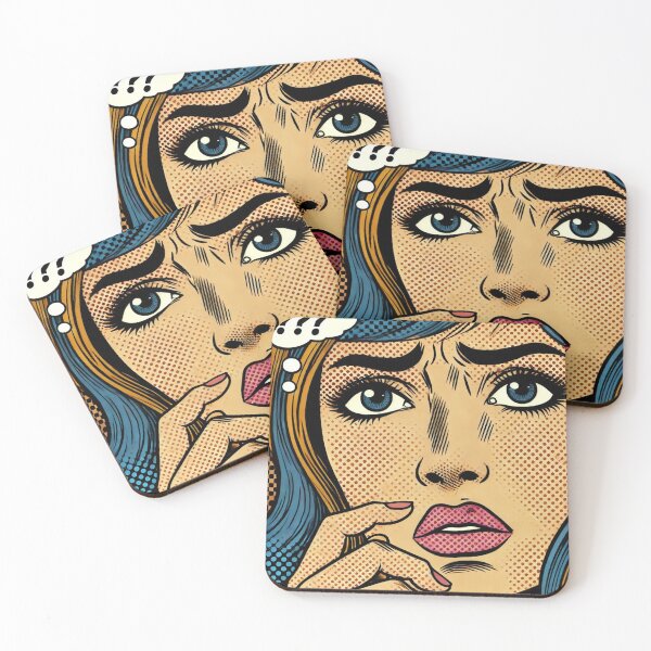 Item preview, Worried Pop Art Woman designed and sold by PinUpPizzazz.