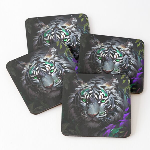 Item preview, a hauntingly beautiful white tiger with  green eyes designed and sold by optimusprime39.