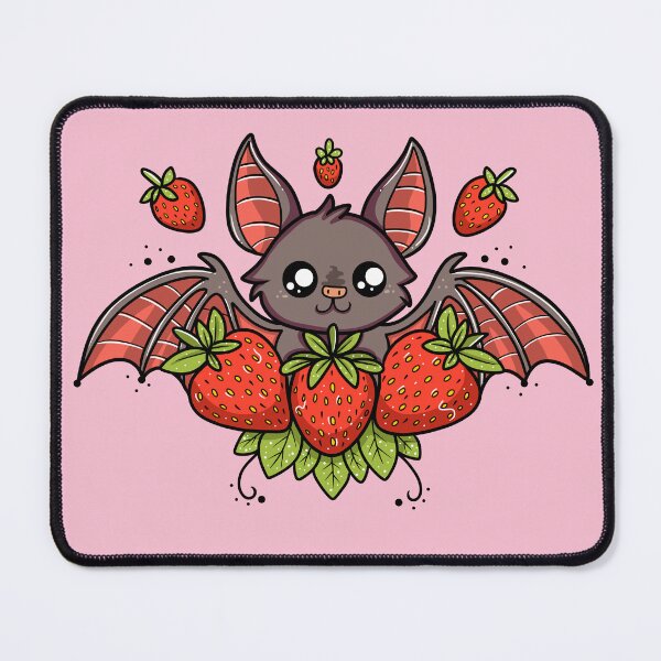 Item preview, Strawberry Fruit Bat designed and sold by The Cute Crypt.
