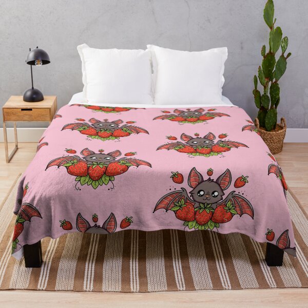 Item preview, Strawberry Fruit Bat designed and sold by The Cute Crypt.