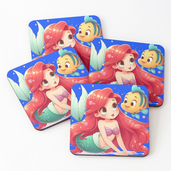 Item preview, The little mermaid Ariel and Flounder designed and sold by AnlizArtShop.