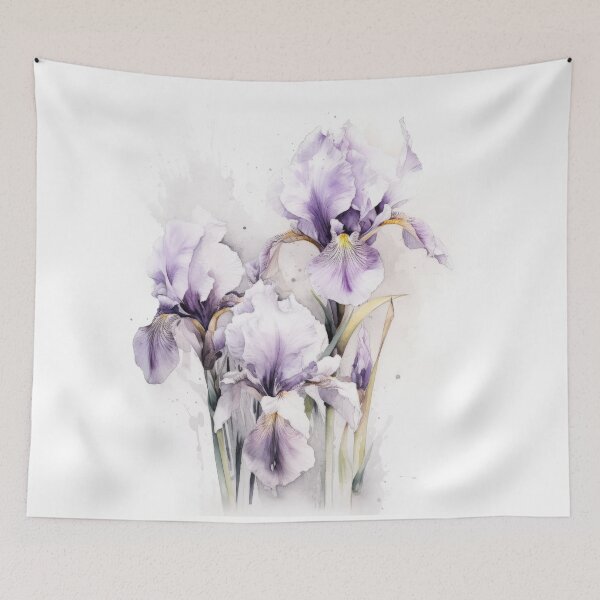 Aperçu de l'œuvre Fleurs d'iris, peinture à l'aquarelle créée et vendue par maxa0109.