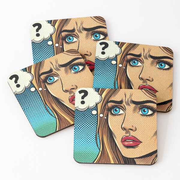 Item preview, Worried Pop Art Woman designed and sold by PinUpPizzazz.