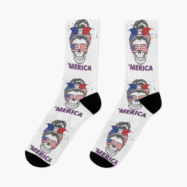 Item preview, Merica USA Skull Sunglasses American Flag America Patriotic Skeleton 4th of July designed and sold by CarantinedChaos.