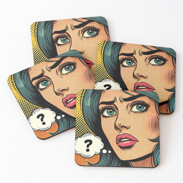 Item preview, Concerned Pop Art Woman designed and sold by PinUpPizzazz.